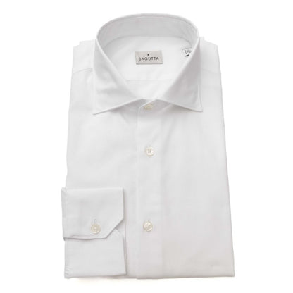 Activewear T-Shirt by Bagutta for men in cotton white & patterned features an athletic silhouette with sleeves and a neckline, enhanced by high-performance .