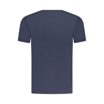 Activewear T-Shirt by Aeronautica Militare for men in stretch cotton blue & print features an athletic silhouette with sleeves and a crew neckline neckline, enhanced by high-performance seamless.