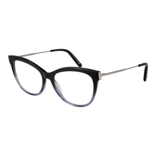 Eyeglasses Frames by Tod's for women in acetate black showcases a refined full-frame frame design with a refined black coloured frame finish for a refined and sophisticated look.
