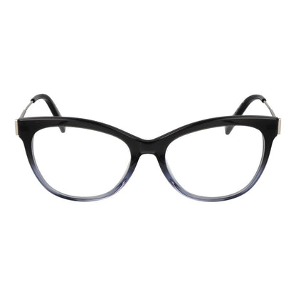 Eyeglasses Frames by Tod's for women in acetate and black showcases a refined silhouette, detailed with a black coloured frame finish and a sophisticated full-frame frame design.