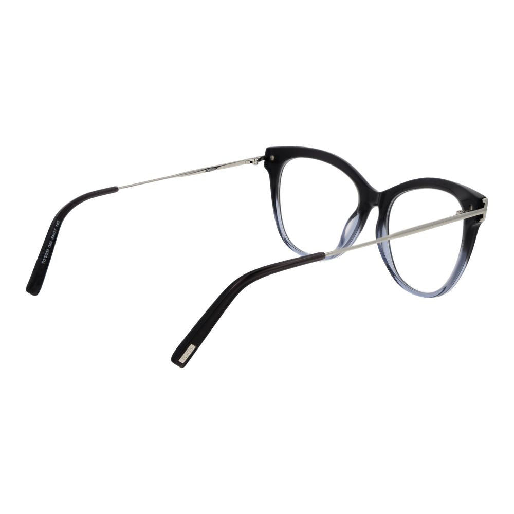 Eyeglasses Frames by Tod's for women in acetate and black showcases an refined full-frame frame design featuring a sophisticated black coloured frame for an refined and refined aesthetic.