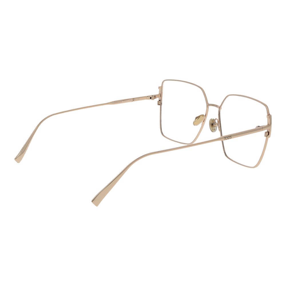 Eyeglasses Frames by Tod's for women in metal red features a refined silhouette, showcasing a refined red coloured frame and full-frame frame design for a sophisticated, premium look.