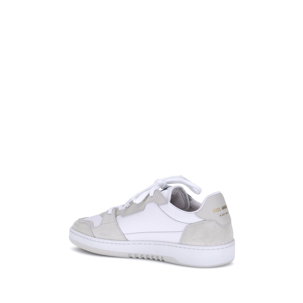 Sneakers by Axel Arigato for men in polyester & bos taurus suede calf leather gold & white features an versatile design from the Men's Low Top Polyester & Bos Taurus Suede Calf Leather Sneakers collection, highlighting a versatile low-top style for a premium, high-fashion look.