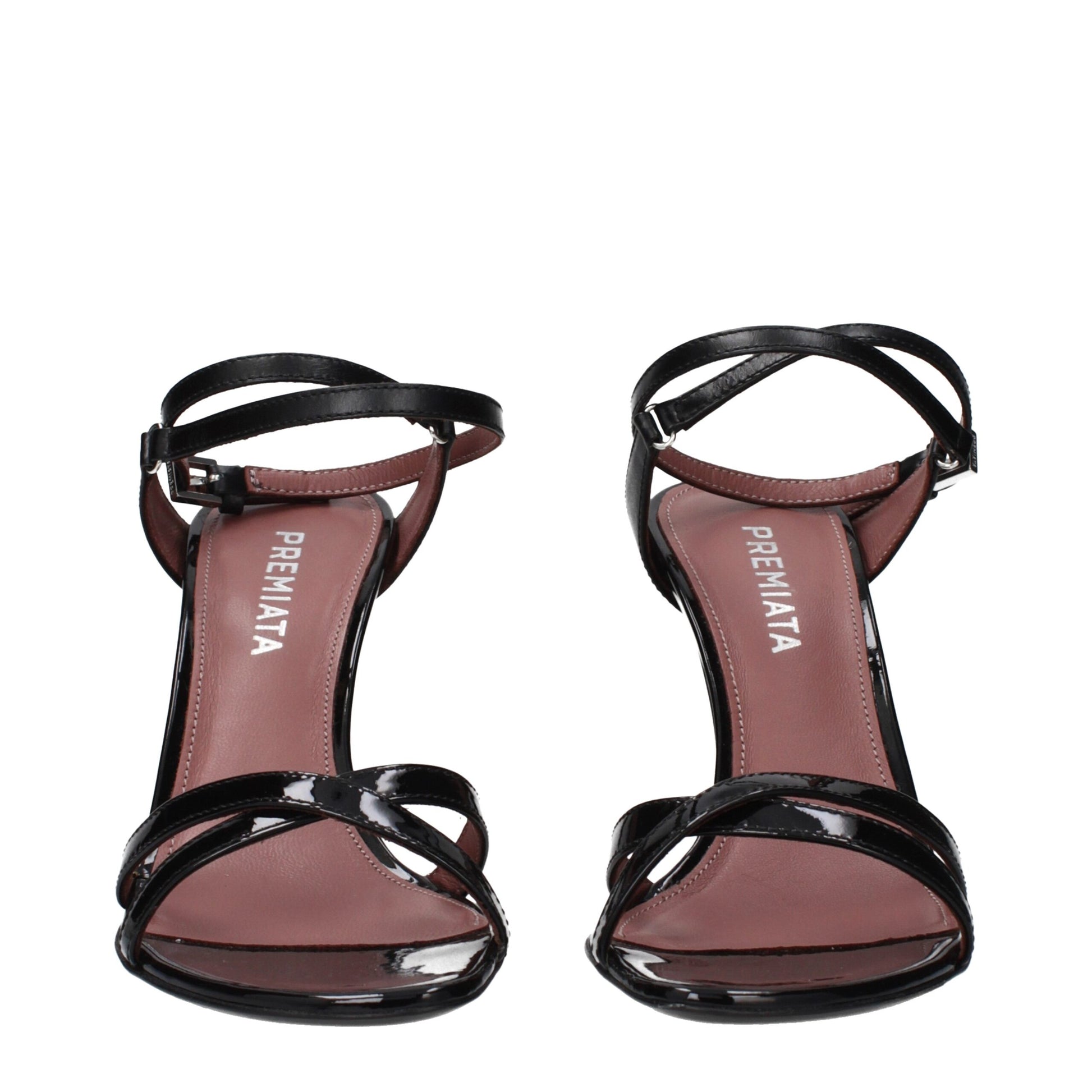 Stiletto Sandals by Premiata for women in patent leather black features an statuesque Women's Patent Leather Stiletto Sandals silhouette with a refined stiletto and elegant .