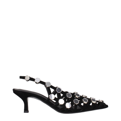 Stiletto Sandals by The Attico for women in suede leather black features an statuesque Women's Suede Leather Stiletto Sandals silhouette with a refined stiletto and elegant .