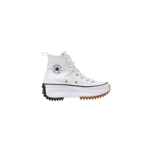 Sneakers by Converse for women in textile fabric white features an opulent silhouette from the Women's Lightweight High-Top Casual Textile Fabric Sneakers collection, showcasing a signature high-top casual style with an opulent finish.
