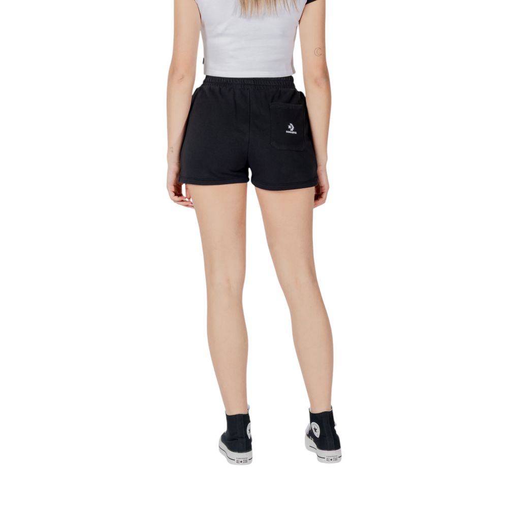 Converse Women's Cotton Polyester Bermuda Shorts - Black