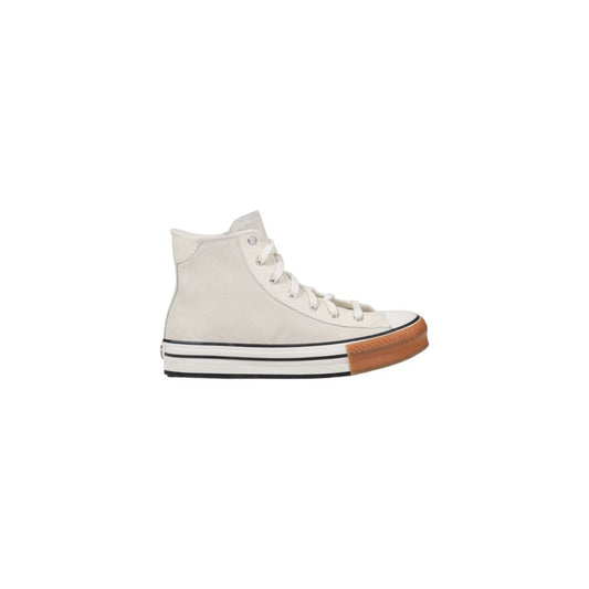 Sneakers by Converse for women in leather cream presents a sumptuous silhouette as Women's Lightweight High-Top Leather Sneakers, expertly defined by a sumptuous high-top style for a sumptuous, high-fashion look.
