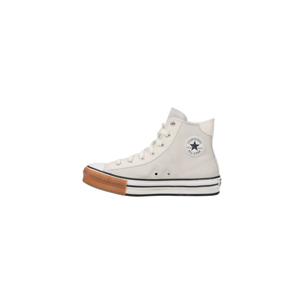 Sneakers by Converse for women in leather cream features an sumptuous silhouette, showcasing the premium Women's Lightweight High-Top Leather Sneakers in a sumptuous high-top style that offers a sumptuous finish for refined style.
