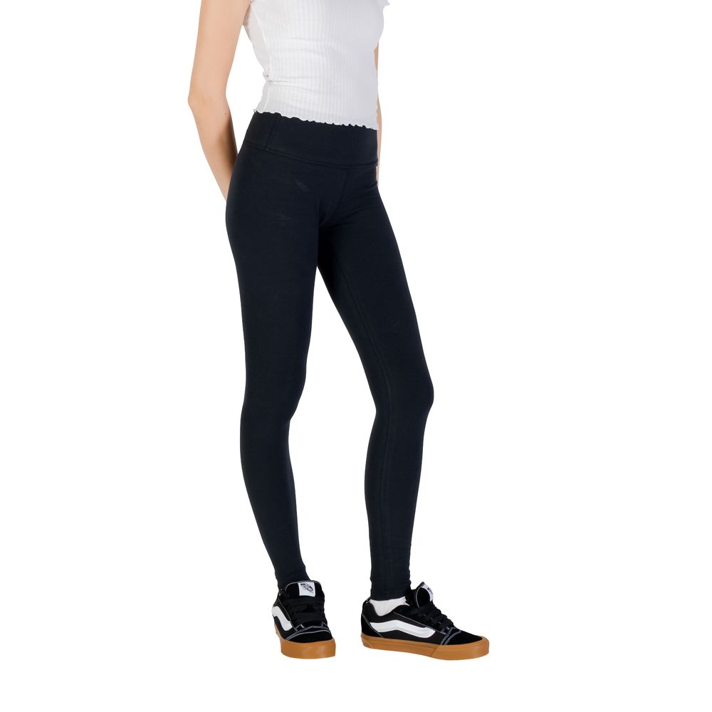 Activewear Leggings by Converse for women in stretch cotton black features a athletic leggings and with a long cut, showcasing technical for a athletic finish.