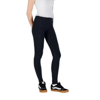 Activewear Leggings by Converse for women in stretch cotton black features a athletic leggings and with a long cut, showcasing technical for a athletic finish.