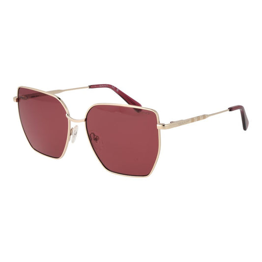 Sunglasses by Gant for women in metal and gold presents a sumptuous silhouette, featuring gold coloured frame and full-rim square frame design with non-polarized category-3-dark-tint lens for a sumptuous look.