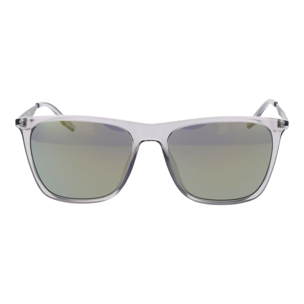 Sunglasses by Converse for men in metal gray showcases a ethereal silhouette, featuring gray coloured frame full-rim square frame design with mirrored category-3-dark-tint lens for a ethereal finish.