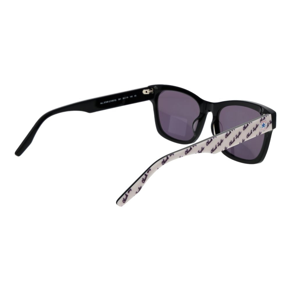 Sunglasses by Converse for women in acetate black features an ethereal full-rim square frame design with black coloured frame frames and non-polarized category-3-dark-tint lens for a ethereal finish.
