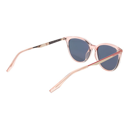 Sunglasses by Converse for women in metal pink features an lustrous full-rim panto frame design with rose coloured frame detailing and mirrored category-3-dark-tint lens for a lustrous aesthetic.