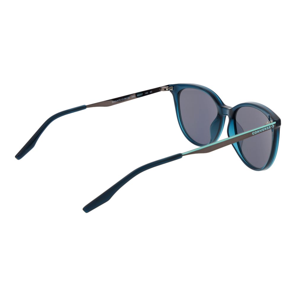 Sunglasses by Converse for women in metal turquoise features an ethereal full-rim cat-eye frame design with turquoise coloured frame frames and mirrored category-3-dark-tint lens for a ethereal finish.