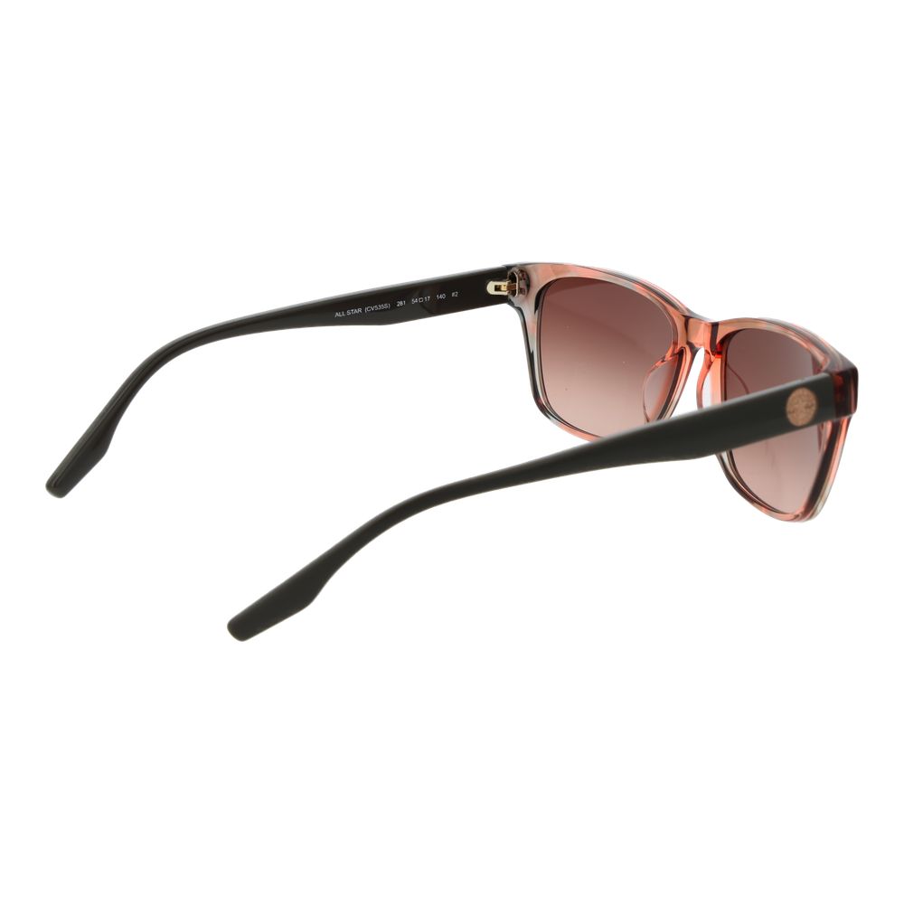 Sunglasses by Converse for women in acetate rose-gold features an ethereal rectangle full-rim frame design with rose-gold coloured frame frames and non-polarized category-2-medium-tint lens for a ethereal finish.