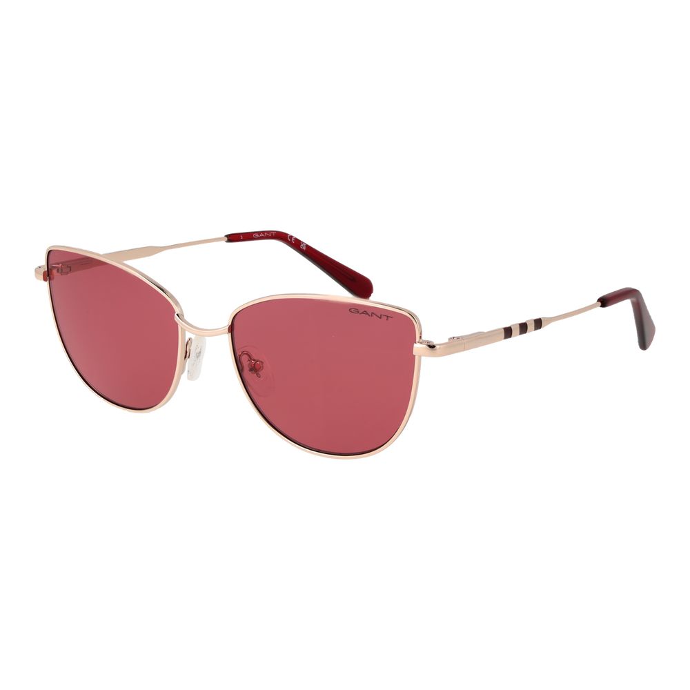 Sunglasses by Gant for women in metal and rose-gold featuring an opulent full-rim cat-eye frame design with a sophisticated rose-gold coloured frame finish and high-performance non-polarized category-2-medium-tint lens.