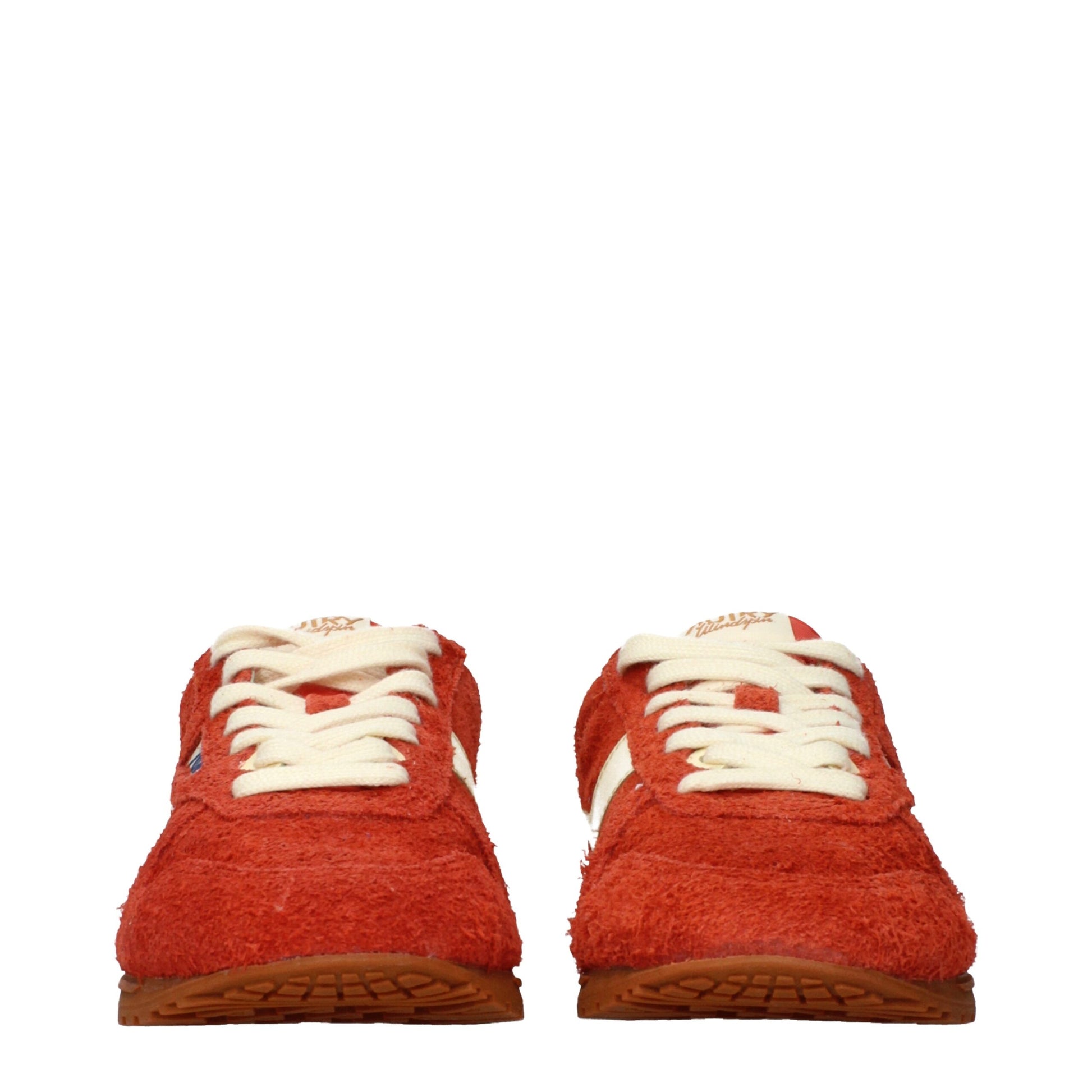 Sneakers by Autry for women in suede leather orange features an timeless silhouette from the Women's Fashion Suede Leather Sneakers collection, showcasing a signature fashion style with an timeless finish.