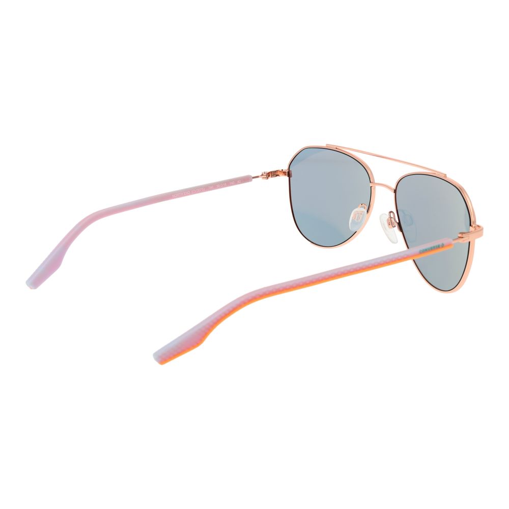 Sunglasses by Converse for unisex in rubber rose-gold features an lustrous aviator full-rim frame design with rose-gold coloured frame detailing and non-polarized category-2-medium-tint lens for a lustrous aesthetic.