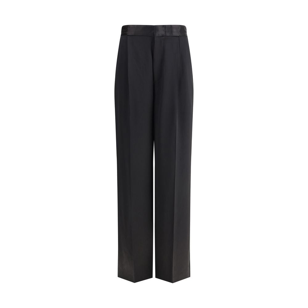 Palazzo Pants by SA SU PHI for women in polyester & silk black features an sophisticated and regular-fit & wide with a precise long, creating a sophisticated and sophisticated silhouette.