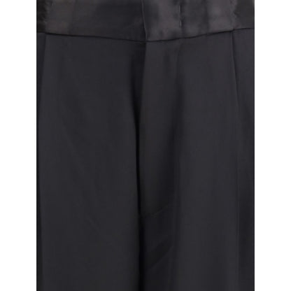 Palazzo Pants by SA SU PHI for women in polyester & silk black presents a refined pantology silhouette, artfully defined by a refined pantology regular-fit & wide, long, and a sophisticated .