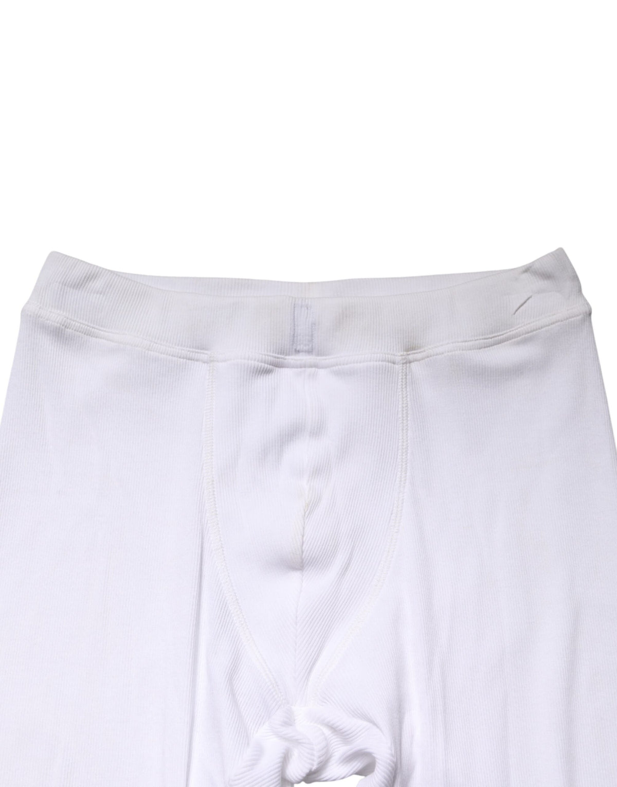 Dolce & Gabbana Men's Regular Fit Leggings Oversized Mid Rise Cotton - White