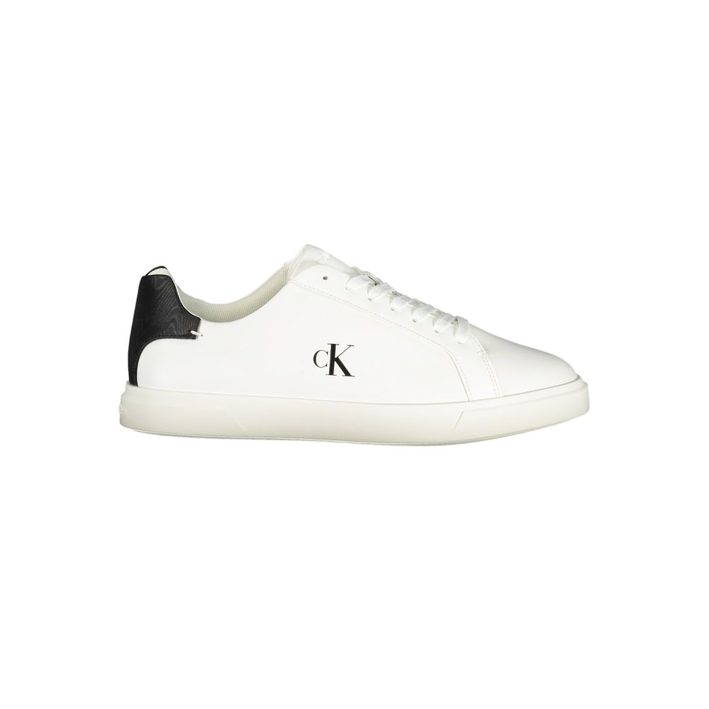 Sneakers by Calvin Klein for women in polyester black, white & print presents a sumptuous silhouette as Women's Low-Top Polyester Sneakers, expertly defined by a sumptuous low-top style for a sumptuous, high-fashion look.