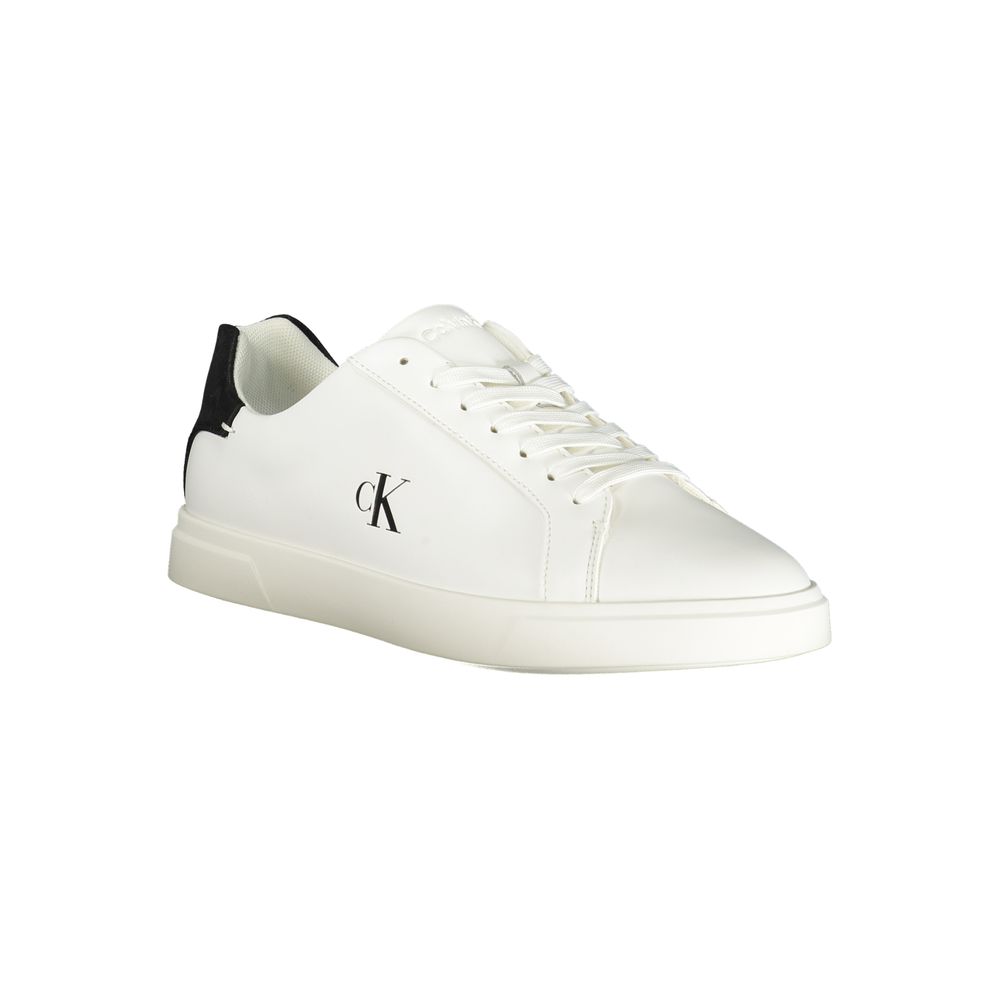 Sneakers by Calvin Klein for women in polyester black, white & print features an sumptuous silhouette, showcasing the premium Women's Low-Top Polyester Sneakers in a sumptuous low-top style that offers a sumptuous finish for refined style.