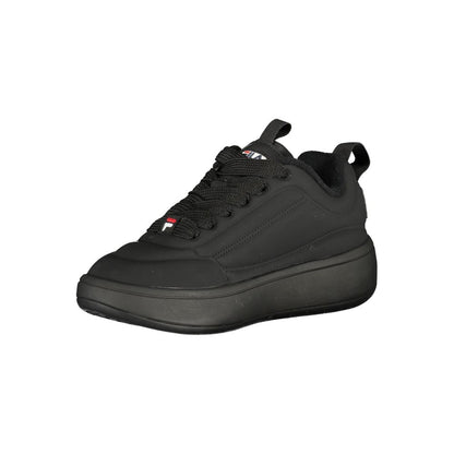 Sneakers by Fila for women in polyester & polyurethane black features an sumptuous silhouette, showcasing the premium Women's Low-Top Polyester & Polyurethane Sneakers in a sumptuous low-top style that offers a sumptuous finish for refined style.
