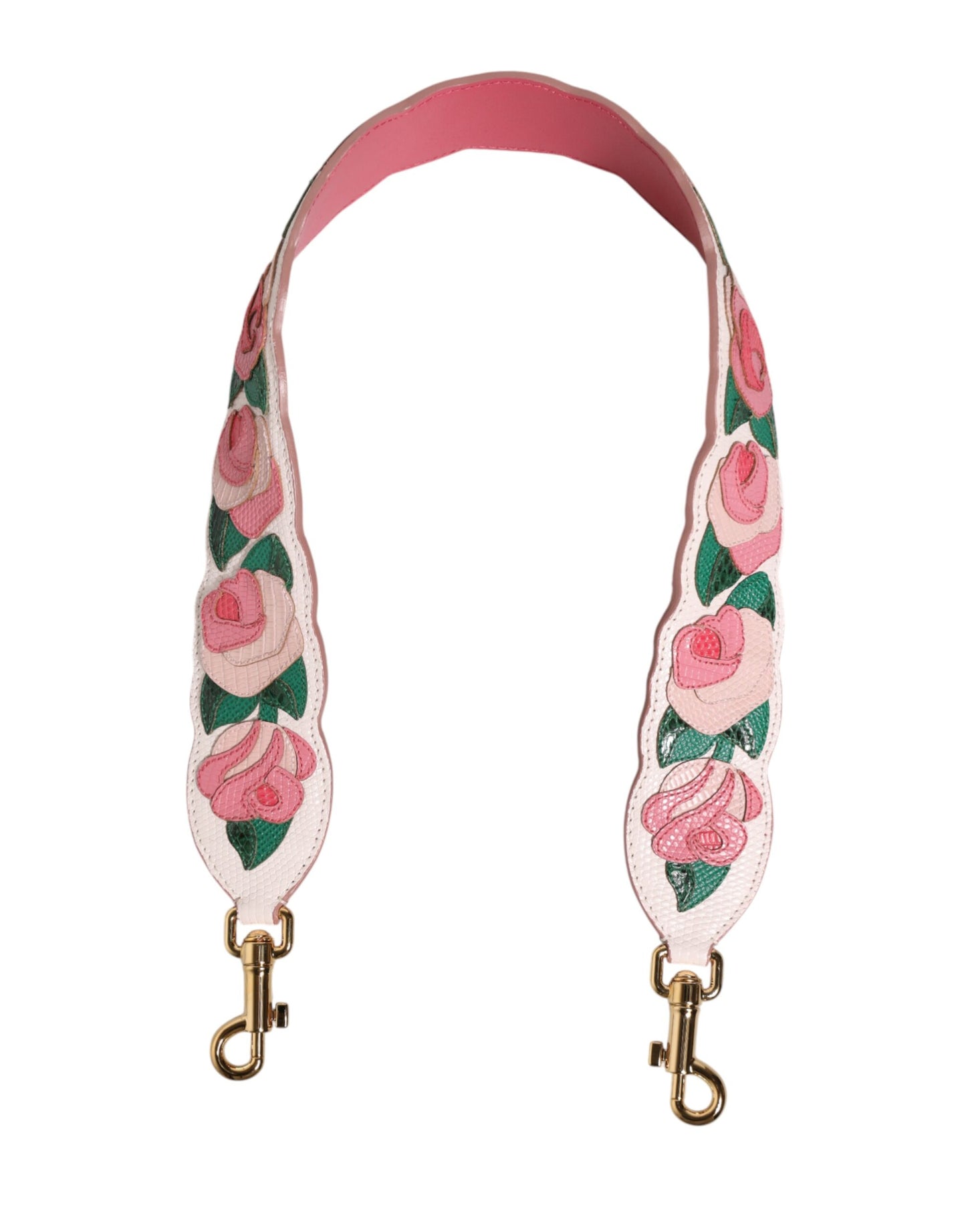 Shoulder Strap from Dolce & Gabbana for women in ayers calf leather gold, multicolor, white & floral features an on trend design from the Ayers Calf Leather Shoulder Strap collection, highlighting a premium look.