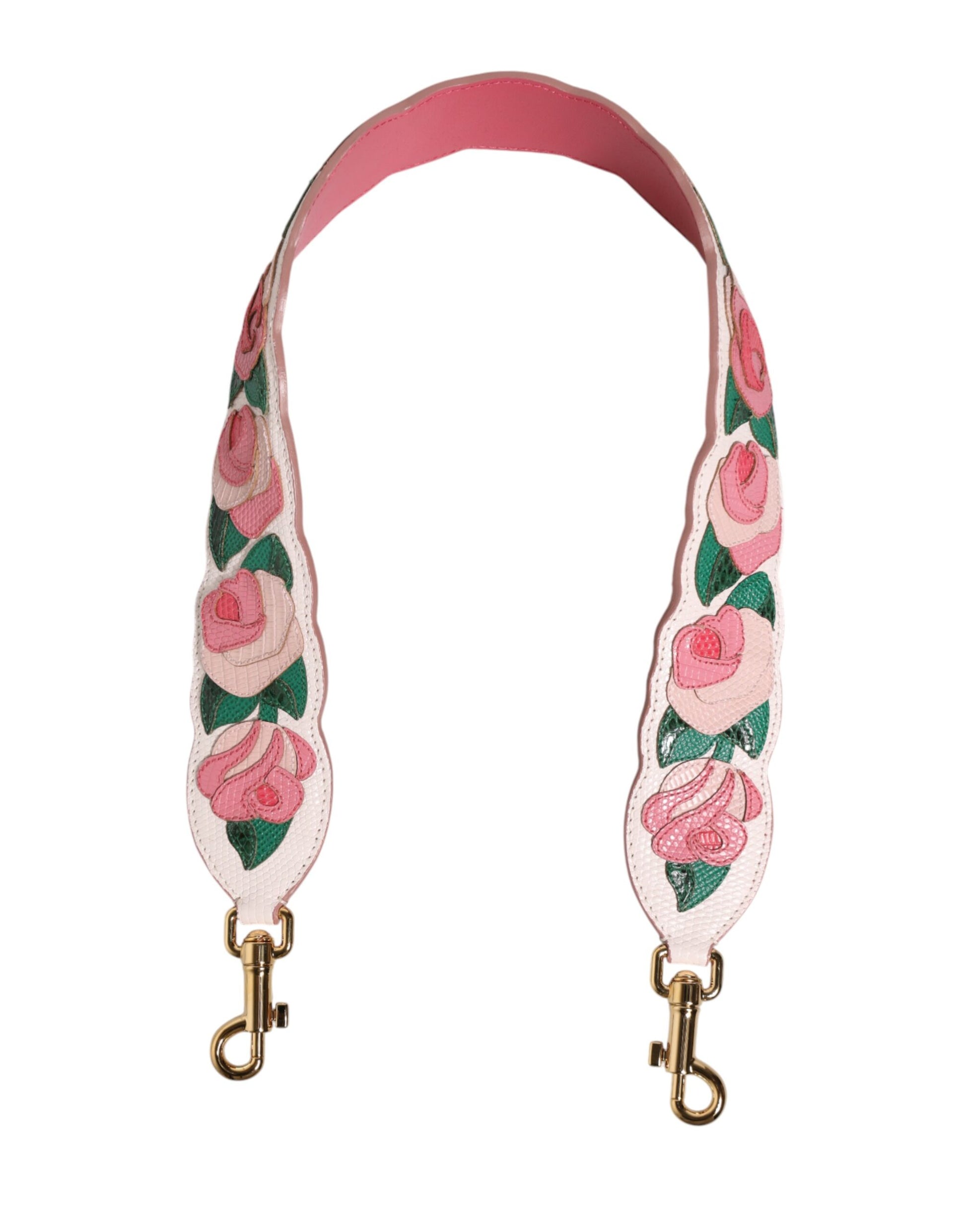 Shoulder Strap from Dolce & Gabbana for women in ayers calf leather gold, multicolor, white & floral features an on trend design from the Ayers Calf Leather Shoulder Strap collection, highlighting a premium look.
