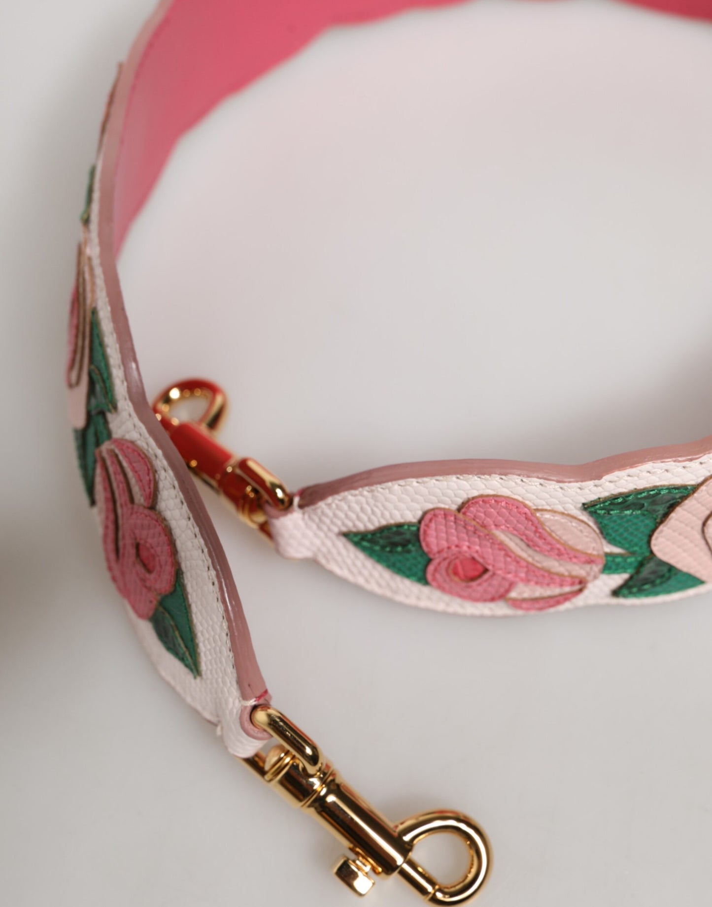 Shoulder Strap by Dolce & Gabbana for women in ayers calf leather gold, multicolor, white & floral features a dynamic silhouette, artfully enhancing the dynamic design of this Ayers Calf Leather Shoulder Strap.
