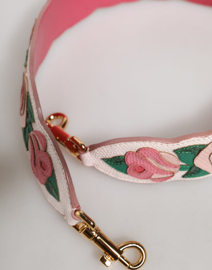Shoulder Strap by Dolce & Gabbana for women in ayers calf leather gold, multicolor, white & floral features a dynamic silhouette, artfully enhancing the dynamic design of this Ayers Calf Leather Shoulder Strap.