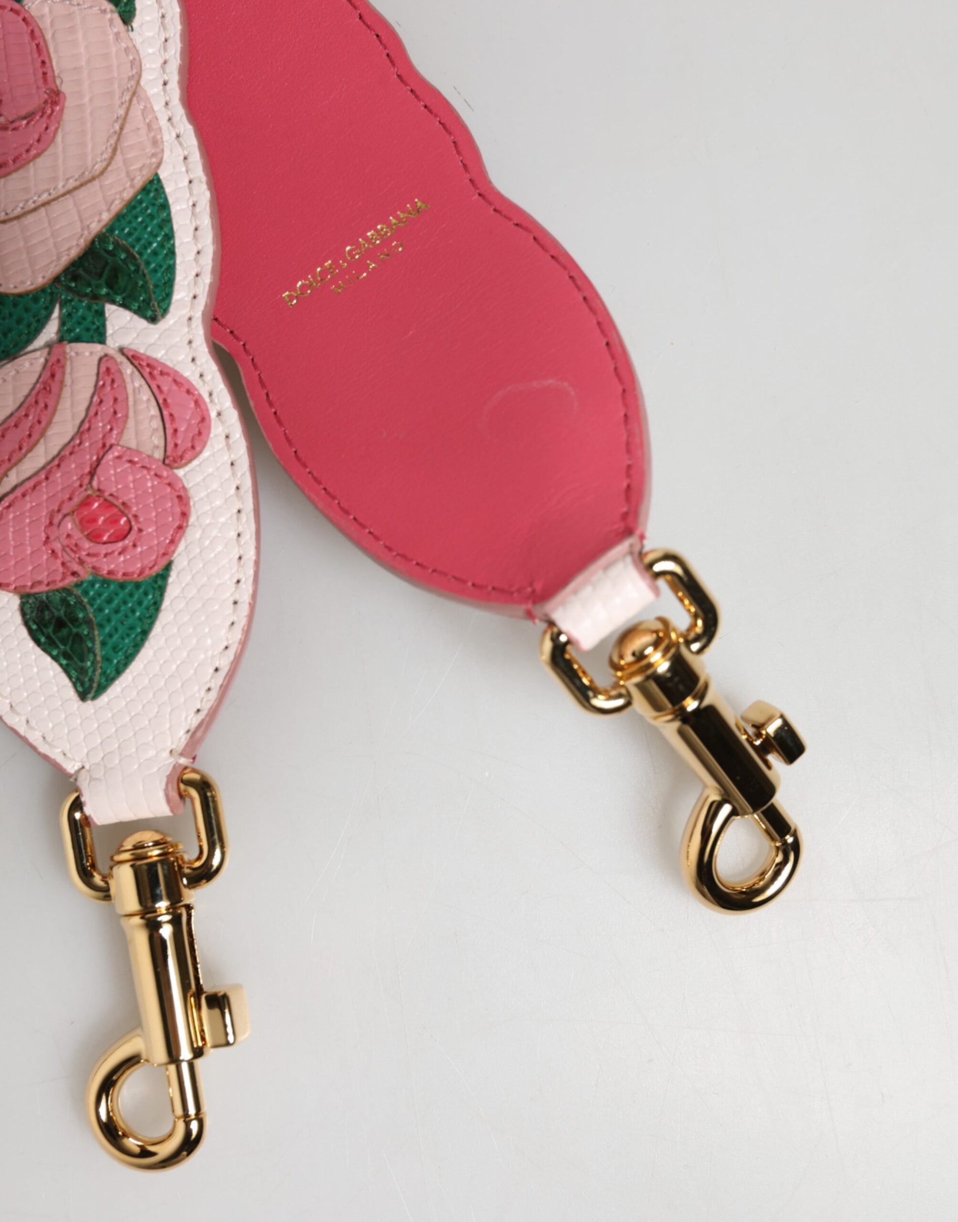 Shoulder Strap from Dolce & Gabbana for women in ayers calf leather gold, multicolor, white & floral features an on trend design from the Ayers Calf Leather Shoulder Strap collection, highlighting a premium look.