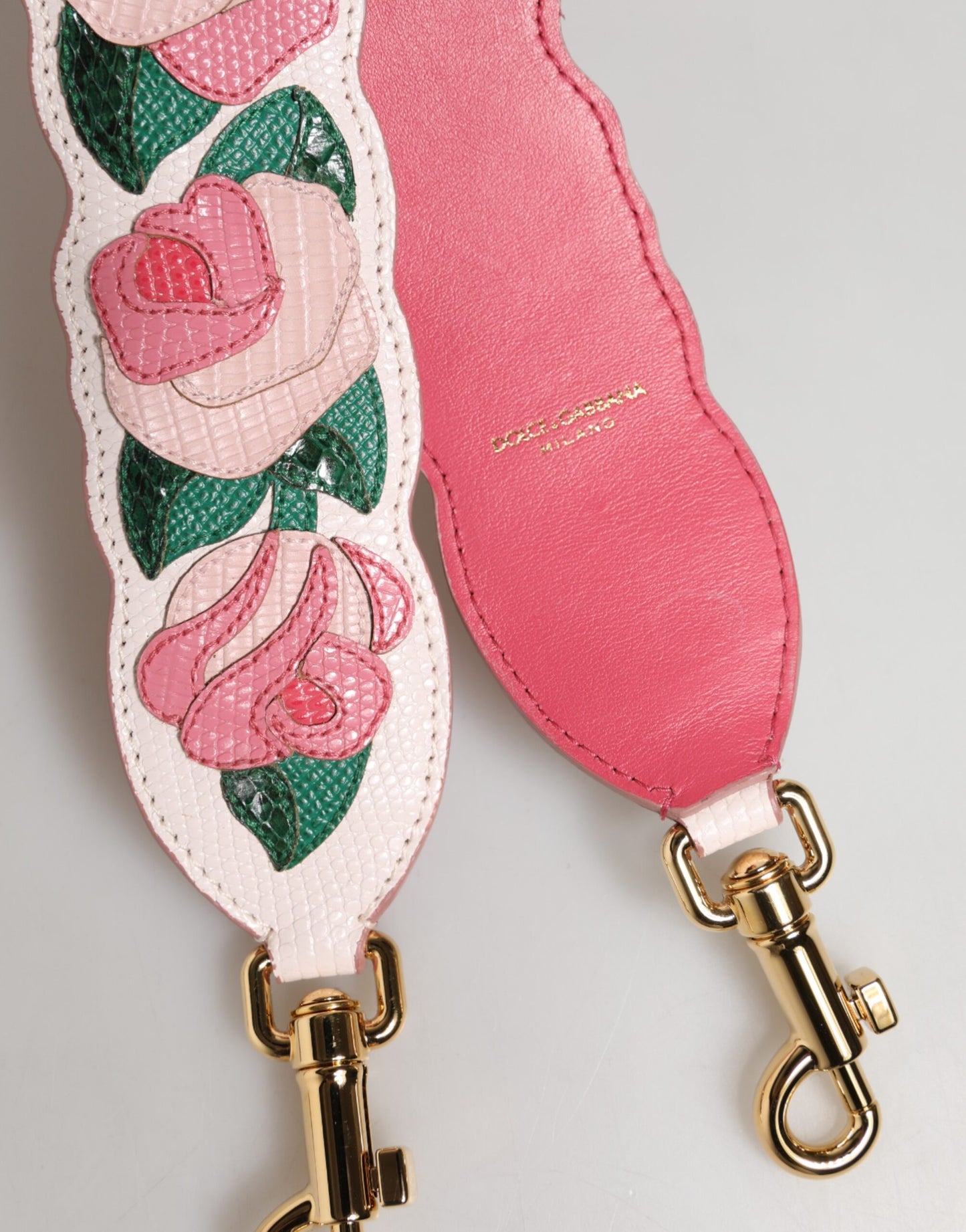 Shoulder Strap by Dolce & Gabbana for women in ayers calf leather gold, multicolor, white & floral showcases a enviable design, perfect for elevating any ensemble as part of the Ayers Calf Leather Shoulder Strap collection.