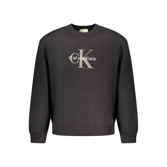Sweatshirt by Calvin Klein for men in cotton black & print features a unrivaled silhouette with a refined crew neckline and unrivaled detailing for a sophisticated look.