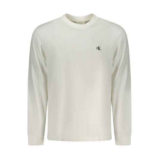 T-Shirt by Calvin Klein for men in cotton white features an on trend silhouette, perfectly showcasing a on trend long-sleeve and for an elevated aesthetic.