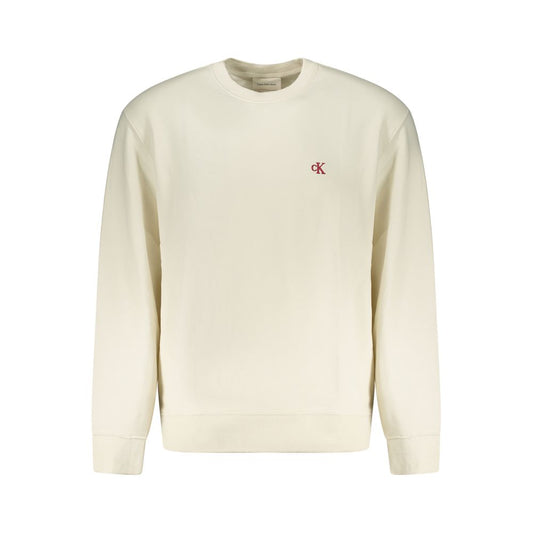 Sweatshirt by Calvin Klein for men in cotton white features an exquisite silhouette, showcasing and crew neckline details for a exquisite look.