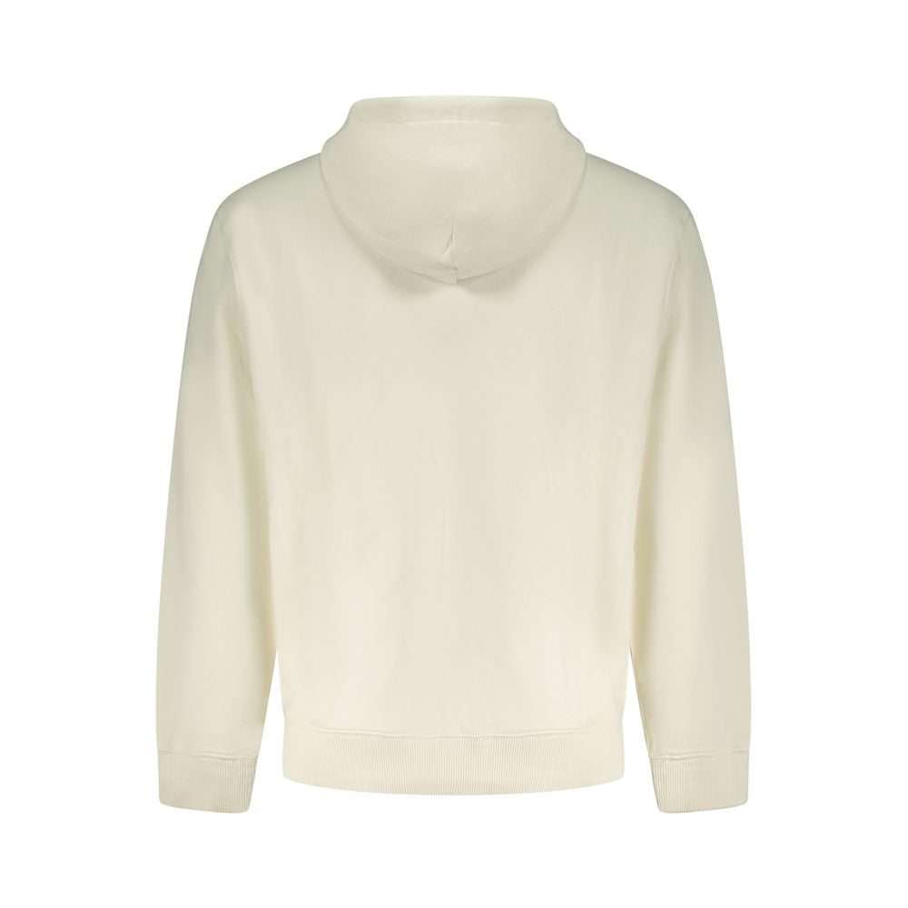 Hooded Sweatshirt Hoodie by Calvin Klein for men in cotton white features an dramatic silhouette, showcasing a sophisticated and dramatic for a refined, modern aesthetic.
