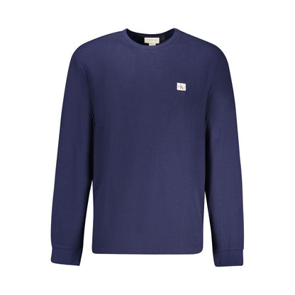 Sweatshirt by Calvin Klein for men in cotton polyester blue features an magnificent silhouette, showcasing a sophisticated crew neckline and detail for a truly magnificent finish.