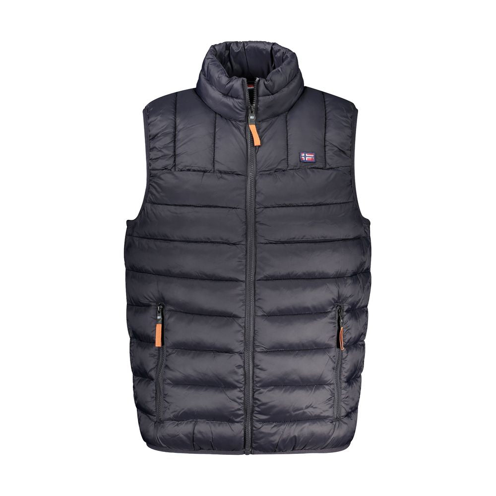Vest by Norway 1963 for men in polyamide black features a chic silhouette, expertly detailed with a refined and premium pockets for a truly chic look.