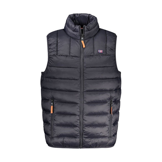 Vest by Norway 1963 for men in polyamide black features a chic silhouette, expertly detailed with a refined and premium pockets for a truly chic look.