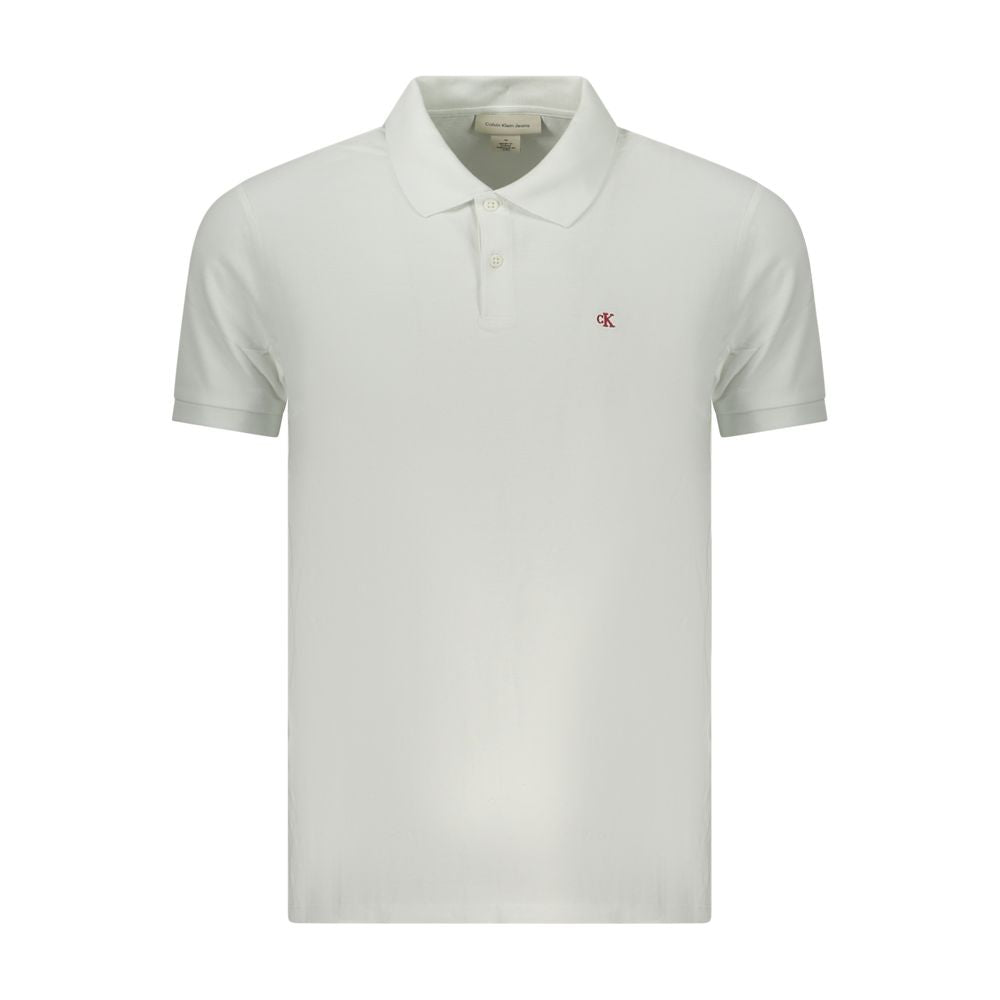 This Polo Shirt by Calvin Klein for men in cotton white presents a flawless silhouette, showcasing flawless short-sleeve detailing and a refined for a truly flawless aesthetic.