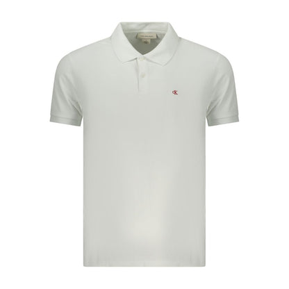 This Polo Shirt by Calvin Klein for men in cotton white presents a flawless silhouette, showcasing flawless short-sleeve detailing and a refined for a truly flawless aesthetic.