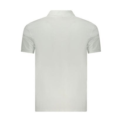 Polo Shirt by Calvin Klein for men in cotton white presents a crisp silhouette, artfully detailed with a crisp and crisp .