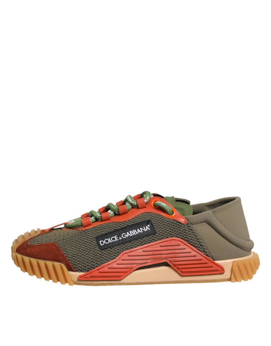 Dolce & Gabbana Men's Low Top Polyester Nylon Calf & Goat Leather Sneakers - Multicolor