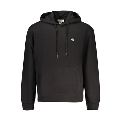 Hooded Sweatshirt Hoodie by Calvin Klein for men in cotton black showcases a city-ready silhouette, artfully detailed with a signature hooded neckline and for a city-ready finish.