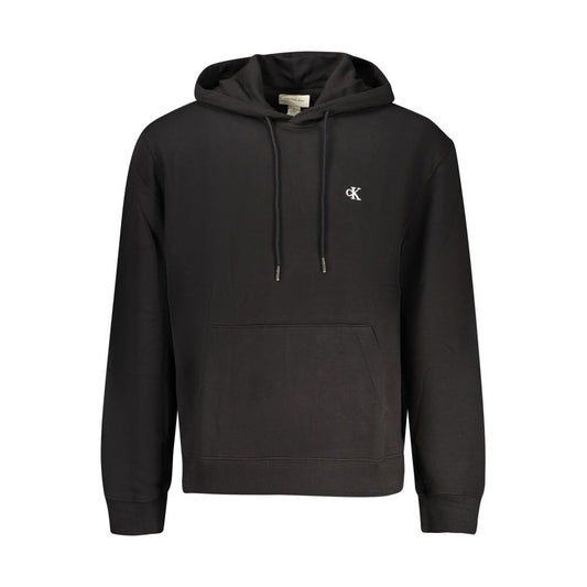Hooded Sweatshirt Hoodie by Calvin Klein for men in cotton black showcases a city-ready silhouette, artfully detailed with a signature hooded neckline and for a city-ready finish.