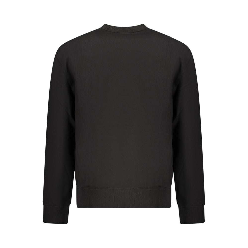 Sweatshirt by Calvin Klein for men in cotton black features an provocated silhouette, detailed with a provocated and a refined for a sophisticated aesthetic.